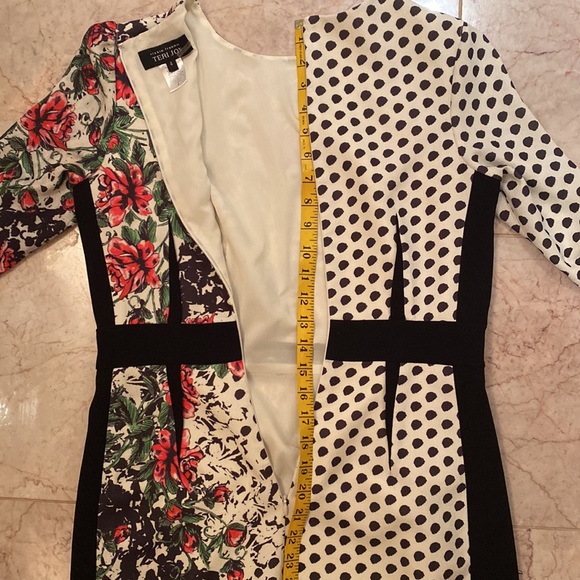 Teri Jon Multi Print Sheath Dress Size 4 - Picture 7 of 11